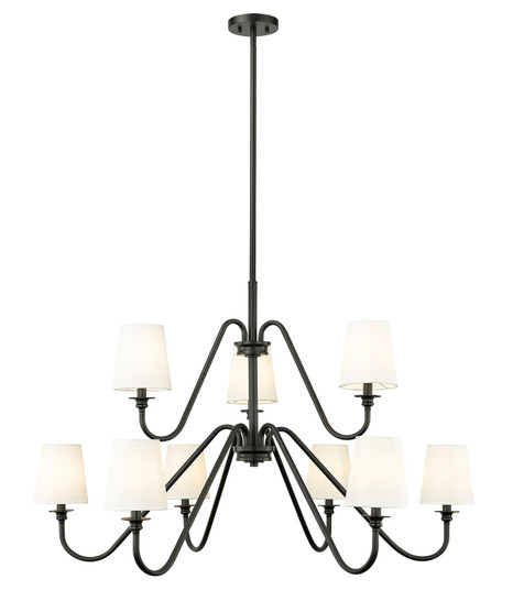 Gianna Nine Light Chandelier in Matte Black (224|7509946MB)