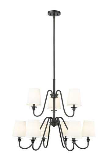 Gianna Nine Light Chandelier in Matte Black (224|7509932MB)