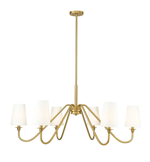 Gianna Six Light Chandelier in Modern Gold (224|7509646MGLD)