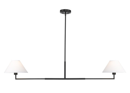 Leila Two Light Chandelier in Matte Black (224|74462LMB)