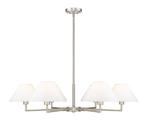 Leila Six Light Chandelier in Brushed Nickel (224|74444RBN)