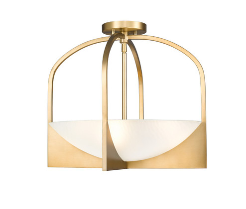 Devon Four Light Semi Flush Mount in Modern Gold (224|1947SFSMGLD)