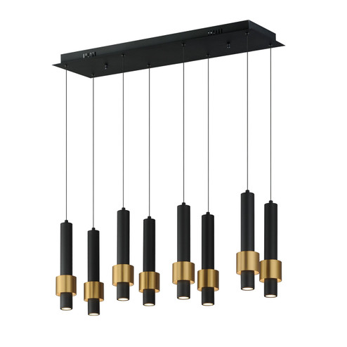 Reveal LED Linear Pendant in Black / Gold (86|E24758BKGLD)