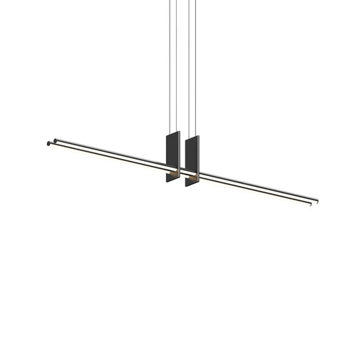 Fino Duo LED Pendant in Satin Black (69|377925)