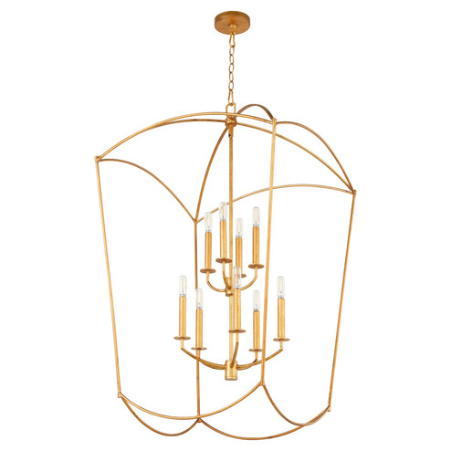 Mantle Nine Light Entry in Gold Leaf (19|6812974)