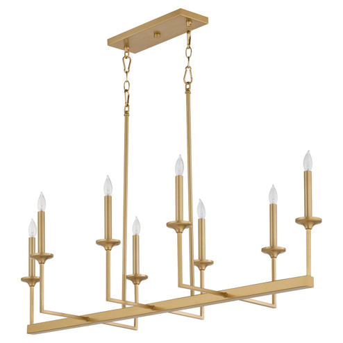 Eldorado Eight Light Linear Chandelier in Aged Brass (19|6505880)