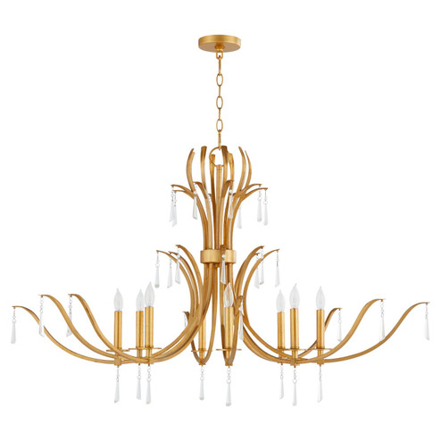 Majesty Eight Light Chandelier in Gold Leaf (19|620874)