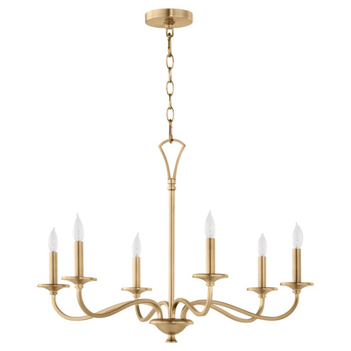 Maryse Six Light Chandelier in Aged Brass (19|6021680)