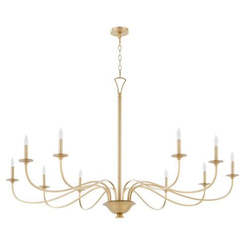 Maryse Ten Light Chandelier in Aged Brass (19|60211080)