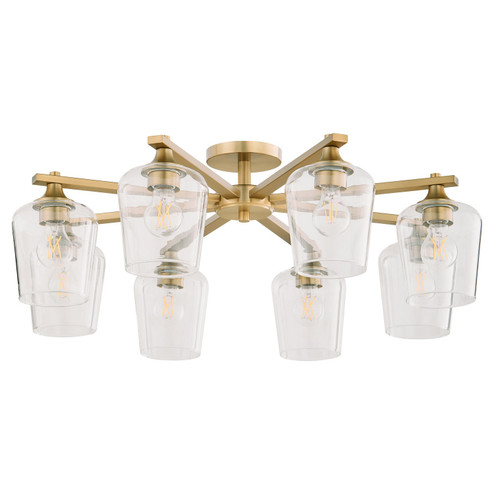 Veno Eight Light Ceiling Mount in Aged Brass (19|358880)