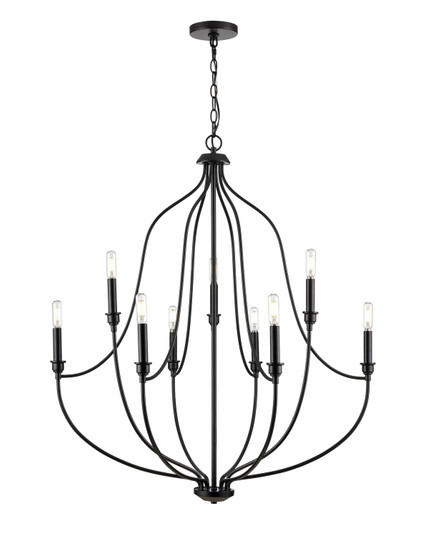 Senoia Nine Light Chandelier in Matte Black (59|98009MB)