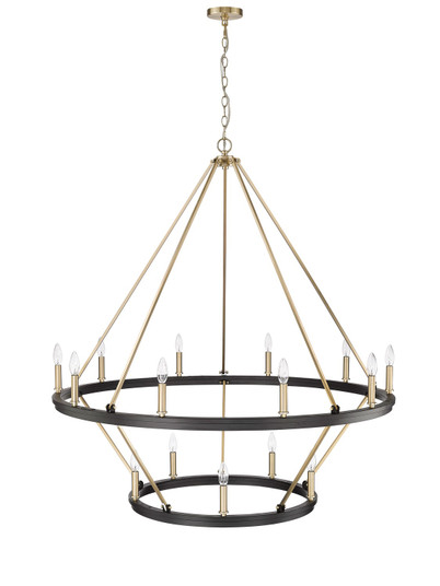 Carruth 15 Light Chandelier in Matte Black/Modern Gold (59|95015MBMG)