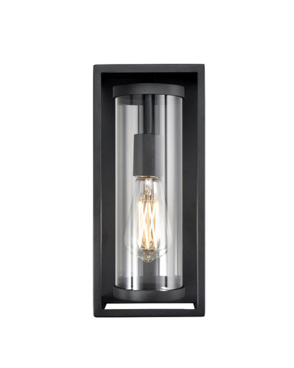 Caleb One Light Outdoor Wall Sconce in Textured Black (59|91601TBK)