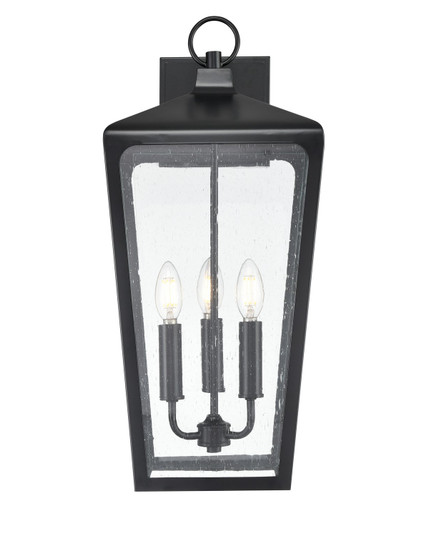 Brooks Three Light Outdoor Wall Sconce in Powder Coated Black (59|7923PBK)
