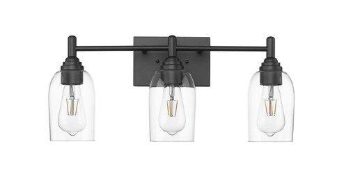 Arlett Three Light Vanity in Matte Black (59|4993MB)