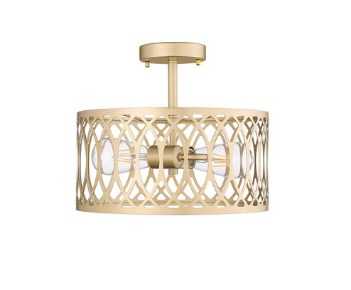 Arelyn Two Light Semi-Flush Mount in Painted Modern Gold (59|4212PMG)