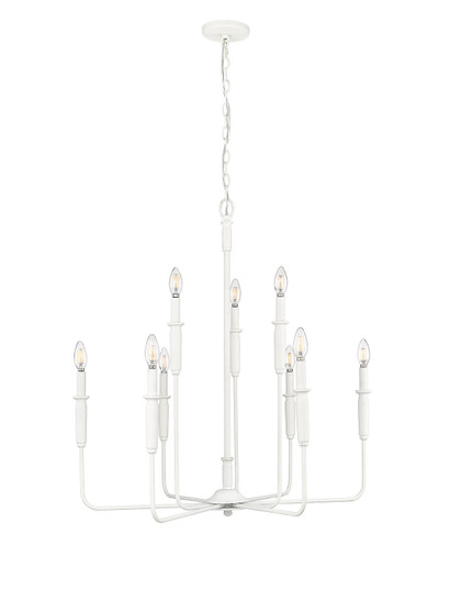 Savanne Nine Light Chandelier in Textured White (59|29309TWH)