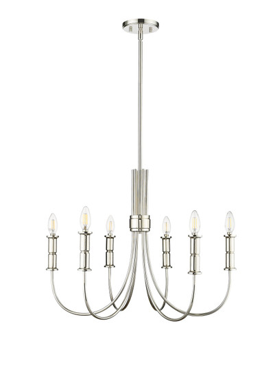 Potiss Six Light Chandelier in Polished Nickel (59|29206PN)