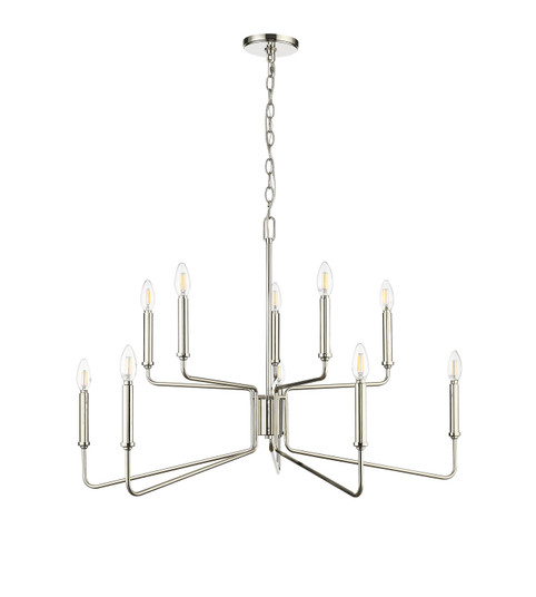 Raven Ten Light Chandelier in Polished Nickel (59|29010PN)