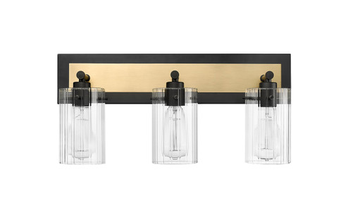 Gasol Three Light Vanity in Matte Black/Vintage Brass (59|25003MBVB)