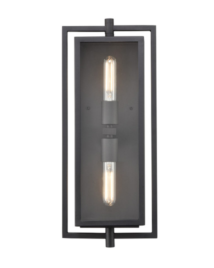 Rankin Two Light Outdoor Wall Sconce in Textured Black (59|250002TBK)