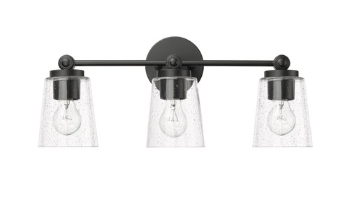 Lauryn Three Light Vanity in Matte Black (59|22003MB)