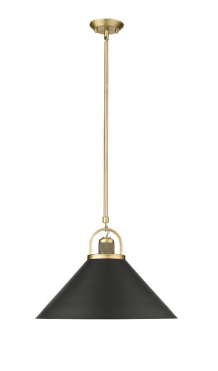 Artistan One Light Pendant in Vintage Brass/Matte Black (59|20901VBMB)