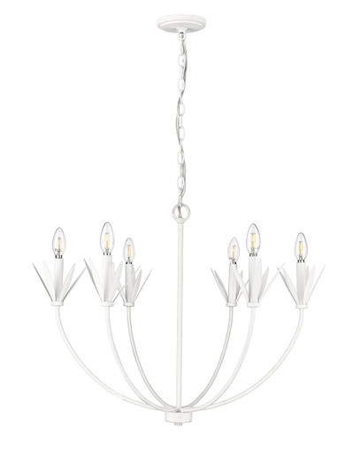 Primrose Six Light Chandelier in Textured White (59|12706TWH)