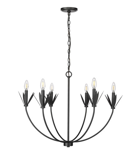 Primrose Six Light Chandelier in Matte Black (59|12706MB)