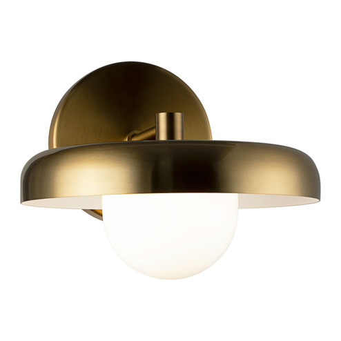 Creston LED Wall Sconce in Aged Gold Brass (423|W34401AGOP)