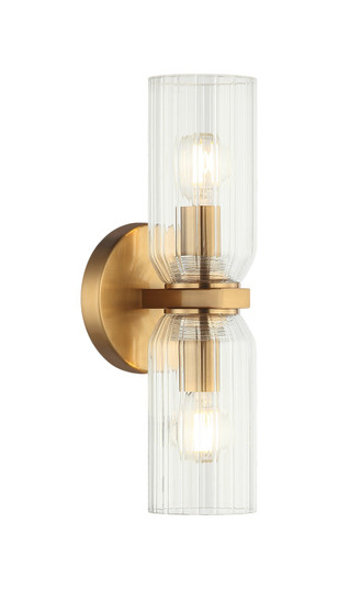 Westlock Two Light Wall Sconce in Aged Gold Brass (423|W34012AG)