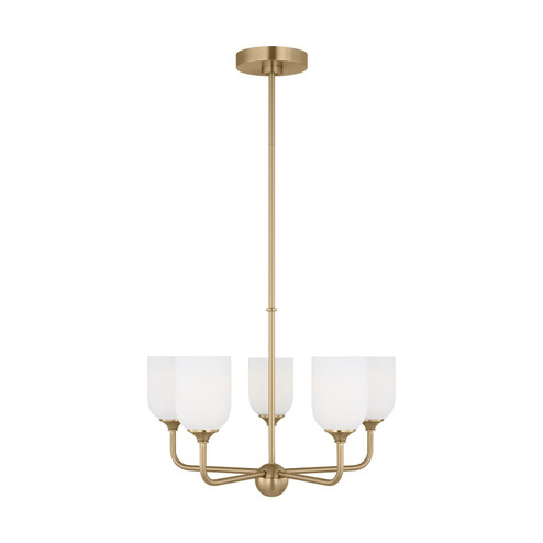 Emile Five Light Chandelier in Satin Brass (1|GLC1085SB)