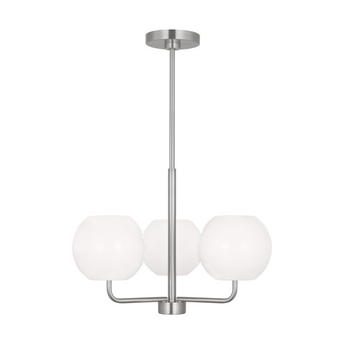 Rory Three Light Chandelier in Brushed Steel (1|GLC1043BS)