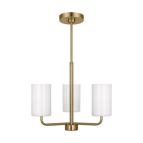 Rhett Three Light Chandelier in Satin Bronze (1|GLC1003SB)