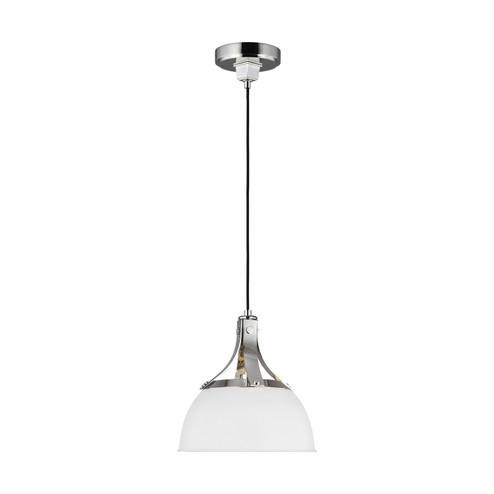 LOGAN One Light Pendant in Polished Nickel (454|TP1051PNMWT)