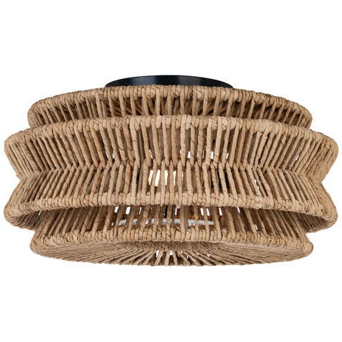 Antigua LED Semi-Flush Mount in Bronze and Natural Abaca (268|CHC4015BZNAB)