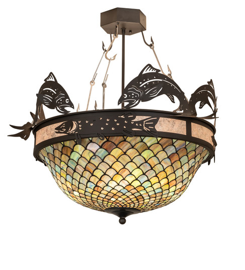 Catch Of The Day Four Light Semi-Flushmount in Oil Rubbed Bronze (57|270054)