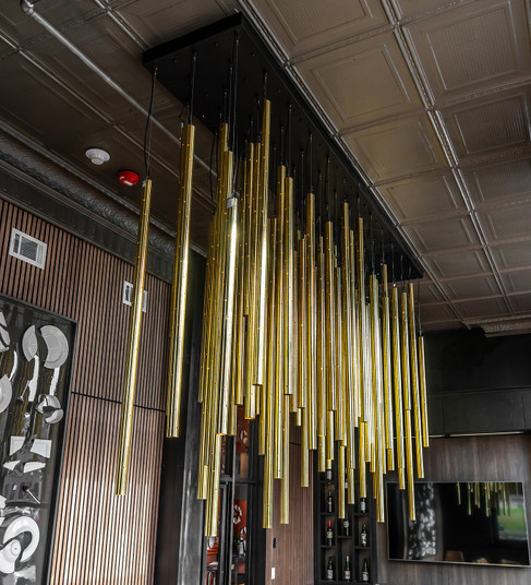 Emmentaler LED Pendant in Polished Brass & Solar Black (57|261998)