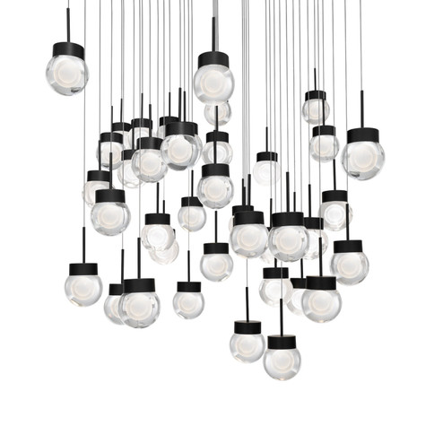 Double Bubble LED Pendant in Black (281|PD82041SBK)