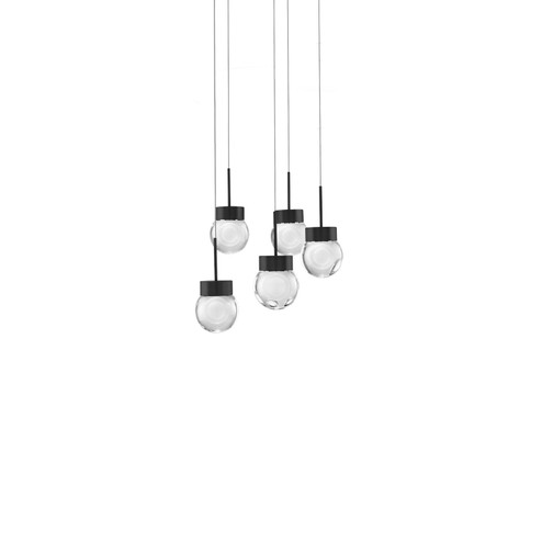 Double Bubble LED Pendant in Black (281|PD82005RBK)