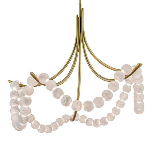 Parel LED Pendant Chandelier in Aged Brass (281|PD50446AB)