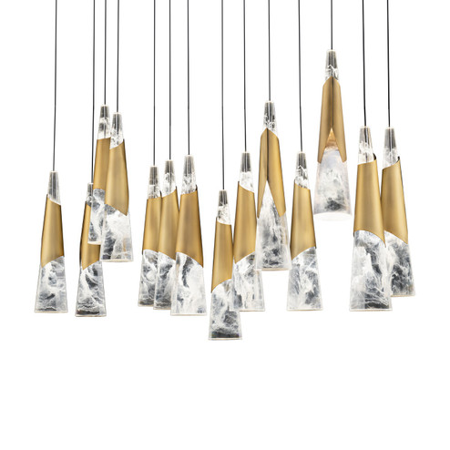 Kilt LED Pendant in Aged Brass (281|PD44414LAB)