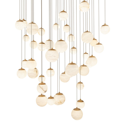 Pisces LED Pendant in Aged Brass (281|PD34441SAB)