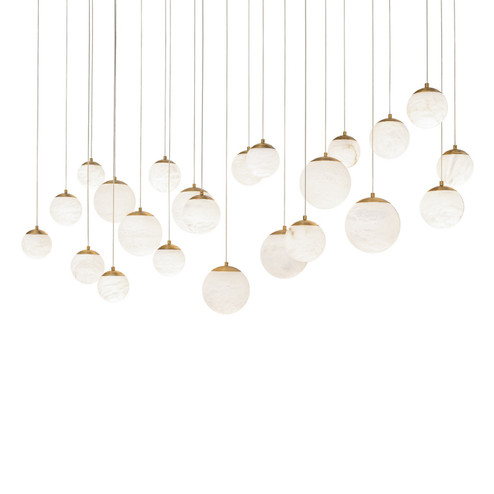 Pisces LED Pendant in Aged Brass (281|PD34423LAB)