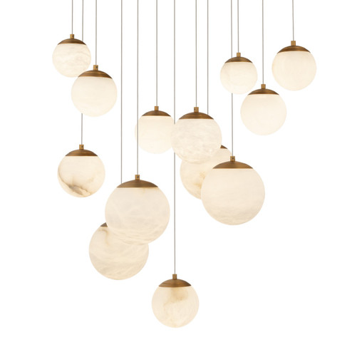 Pisces LED Pendant in Aged Brass (281|PD34413SAB)