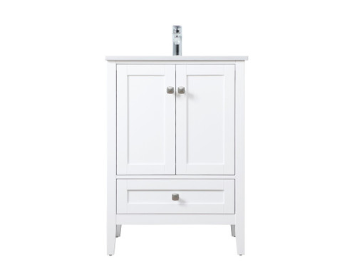 Hamilton SIngle Bathroom Vanity in White (173|VF21124WH)