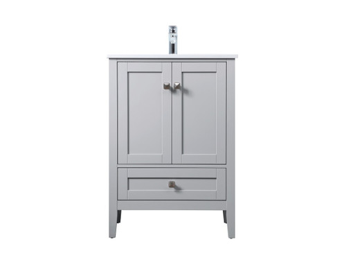 Hamilton SIngle Bathroom Vanity in Grey (173|VF21124GR) Hamilton SIngle Bathroom Vanity in Grey (173|VF21124GR)