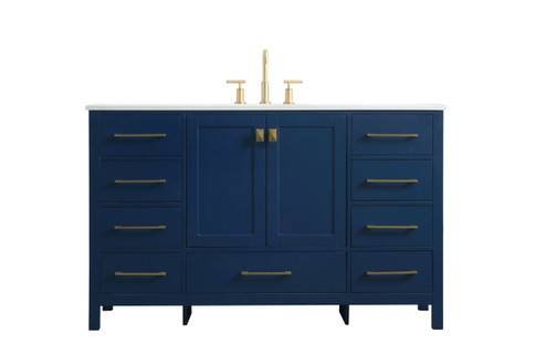 Irene SIngle Bathroom Vanity in Blue (173|VF18854BL)