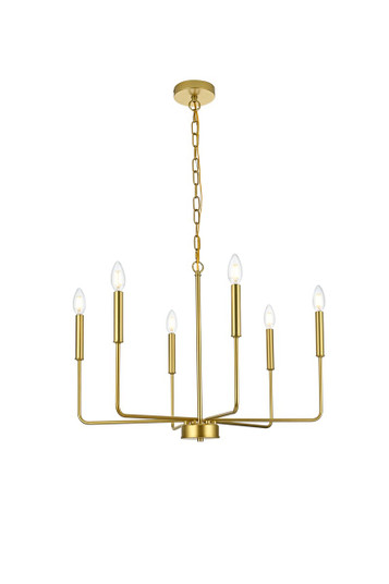 Willa Six Light Pendant in Brass (173|LD740D26BRA)