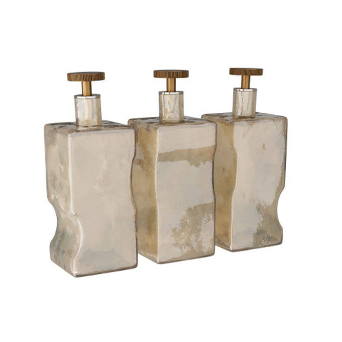 Zerdomo Decanters, Set of 3 in Smoke Luster (314|ARI09)